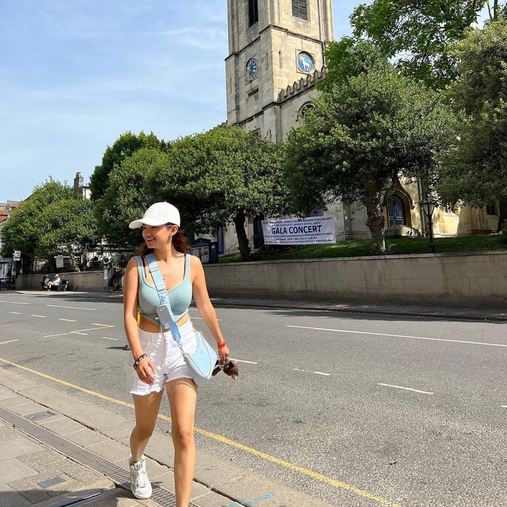 Zara Blue Gray Seamless Corset Top - Picture 3 of 16